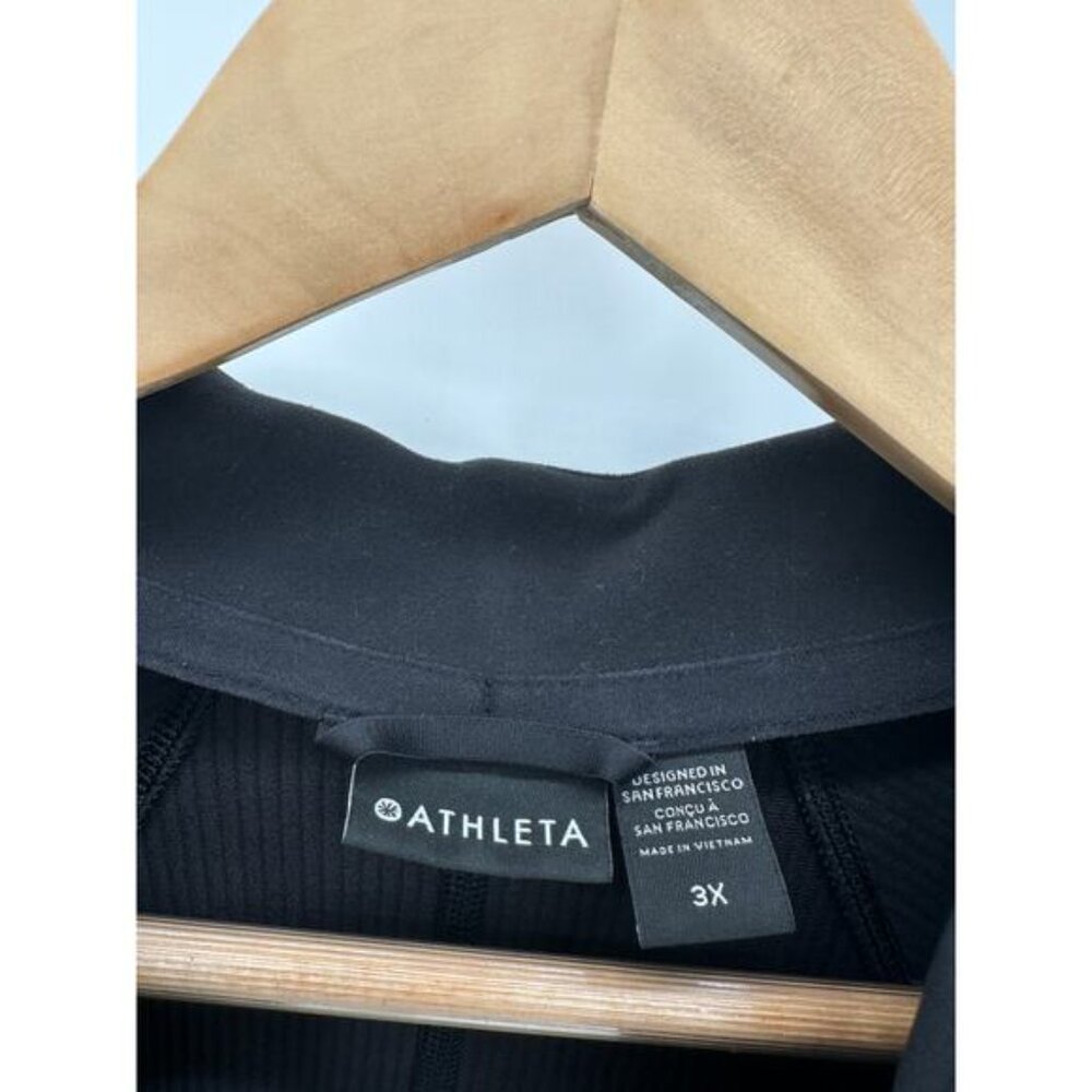 Athleta Black Salutation Ribbed Jacket Womens Siz… - image 6